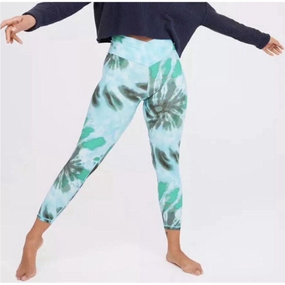 NWT Aerie Offline Real Me High Waisted Crossover Legging Tie Dye size XL - Picture 2 of 5